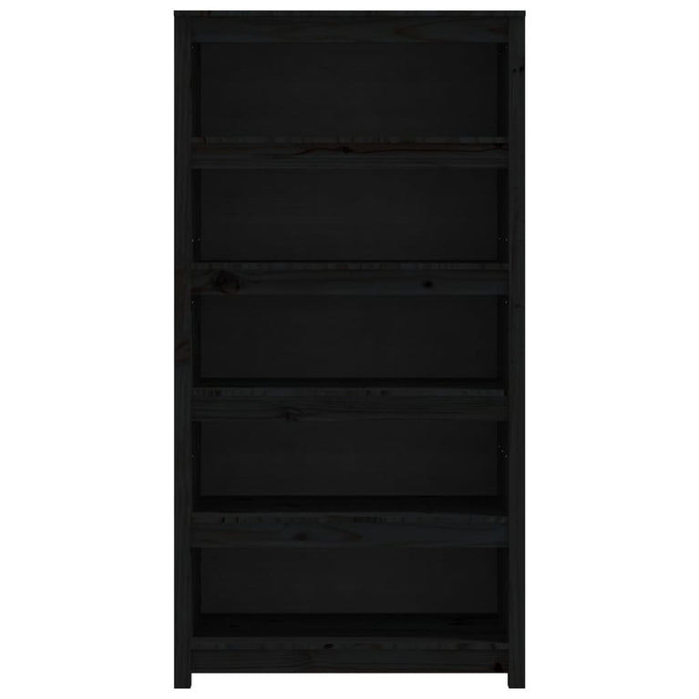 Boekenkast 80x35x154 cm massief grenenhout zwart MeubelReus