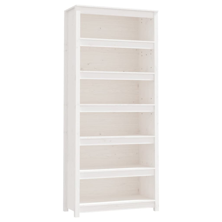 Boekenkast 80x35x183 cm massief grenenhout wit MeubelReus