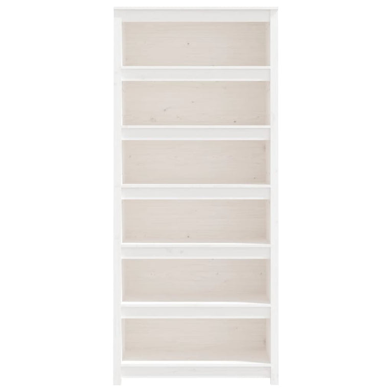 Boekenkast 80x35x183 cm massief grenenhout wit MeubelReus