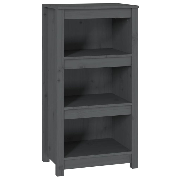 Boekenkast 50x35x97 cm massief grenenhout grijs MeubelReus
