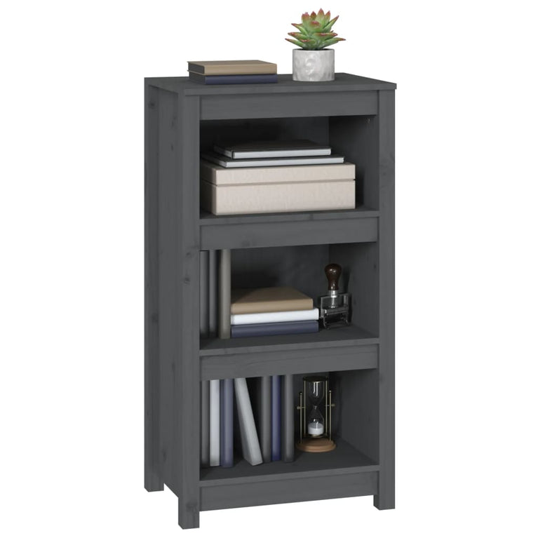 Boekenkast 50x35x97 cm massief grenenhout grijs MeubelReus
