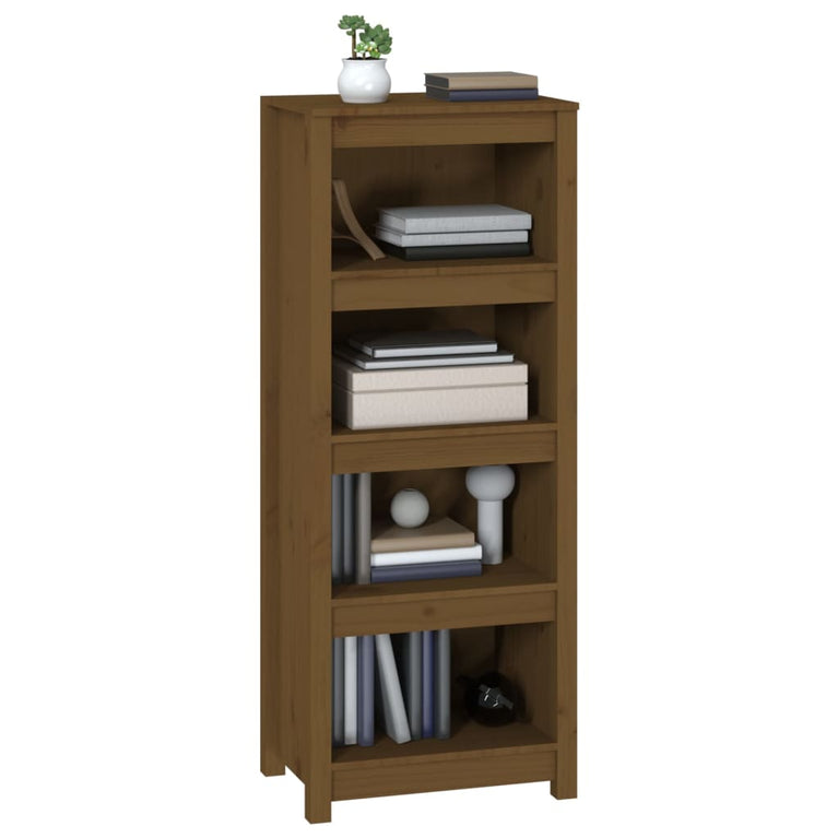 Boekenkast 50x35x125,5 cm massief grenenhout honingbruin MeubelReus