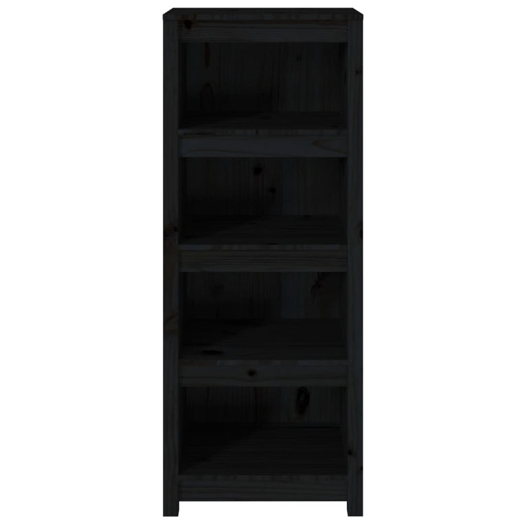 Boekenkast 50x35x125,5 cm massief grenenhout zwart MeubelReus