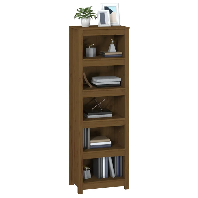 Boekenkast 50x35x154 cm massief grenenhout honingbruin MeubelReus