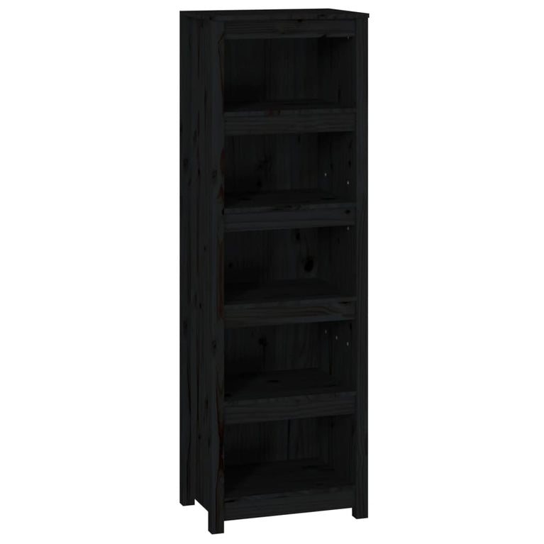 Boekenkast 50x35x154 cm massief grenenhout zwart MeubelReus