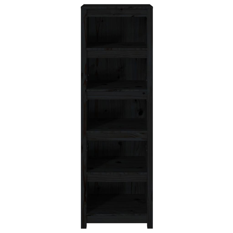 Boekenkast 50x35x154 cm massief grenenhout zwart MeubelReus