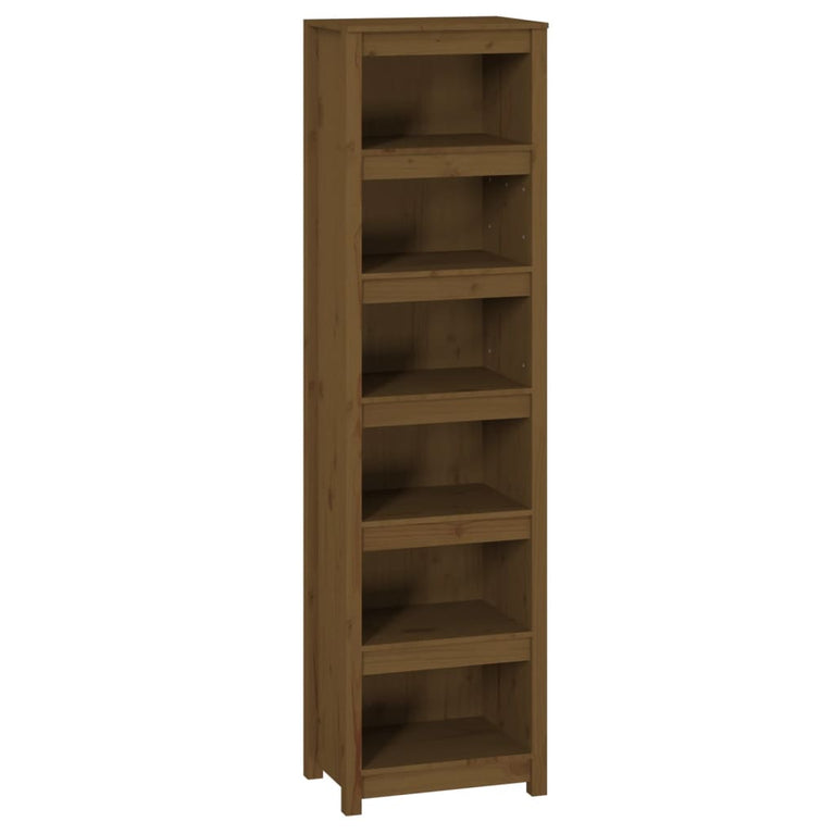 Boekenkast 50x35x183 cm massief grenenhout honingbruin MeubelReus