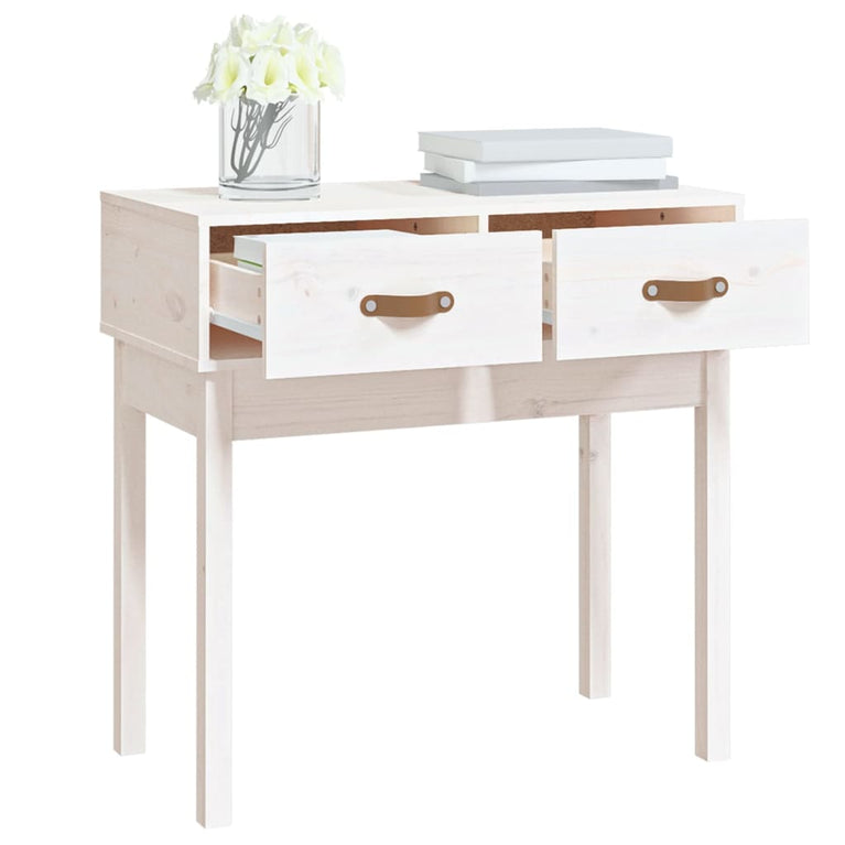 Wandtafel 76,5x40x75 cm massief grenenhout wit MeubelReus