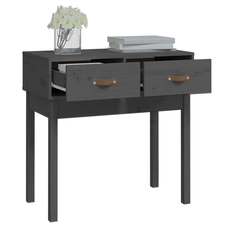 Wandtafel 76,5x40x75 cm massief grenenhout grijs MeubelReus