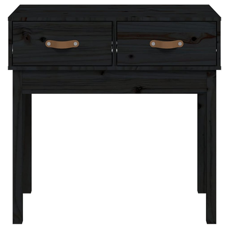 Wandtafel 76,5x40x75 cm massief grenenhout zwart MeubelReus