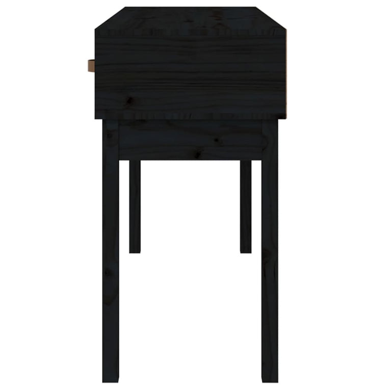 Wandtafel 114x40x75 cm massief grenenhout zwart MeubelReus