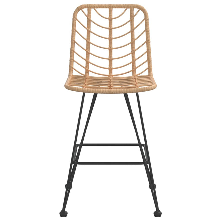 Barkrukken 2 st 45x56x103,5 cm PE-ratten en staal MeubelReus