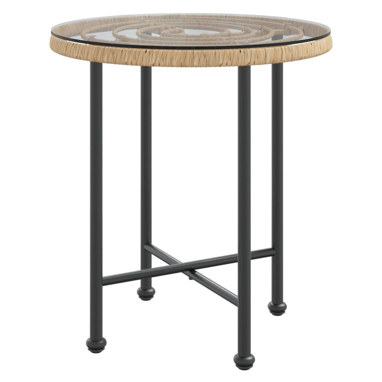 Eettafel Ø50 cm gehard glas en staal MeubelReus