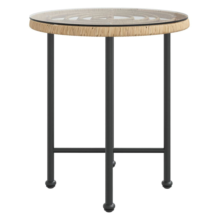 Eettafel Ø50 cm gehard glas en staal MeubelReus
