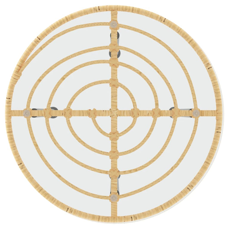 Eettafel Ø50 cm gehard glas en staal MeubelReus