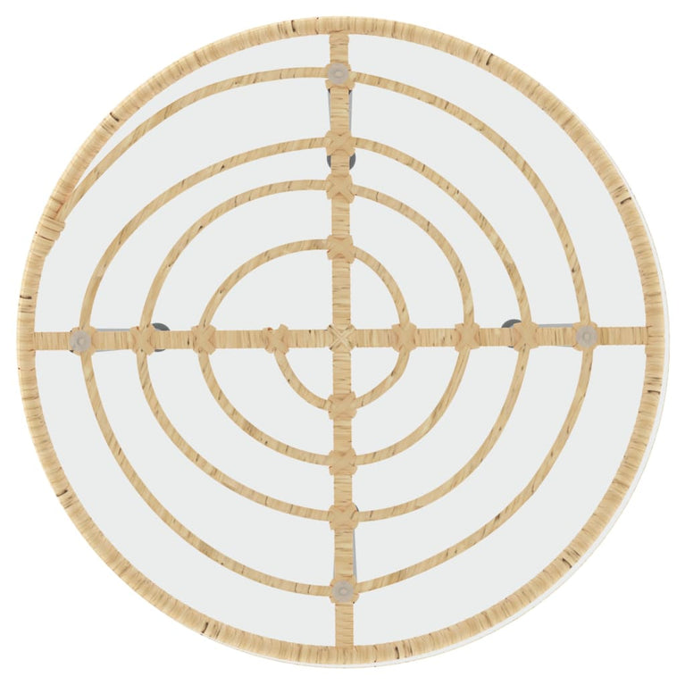 Eettafel Ø55 cm gehard glas en staal MeubelReus