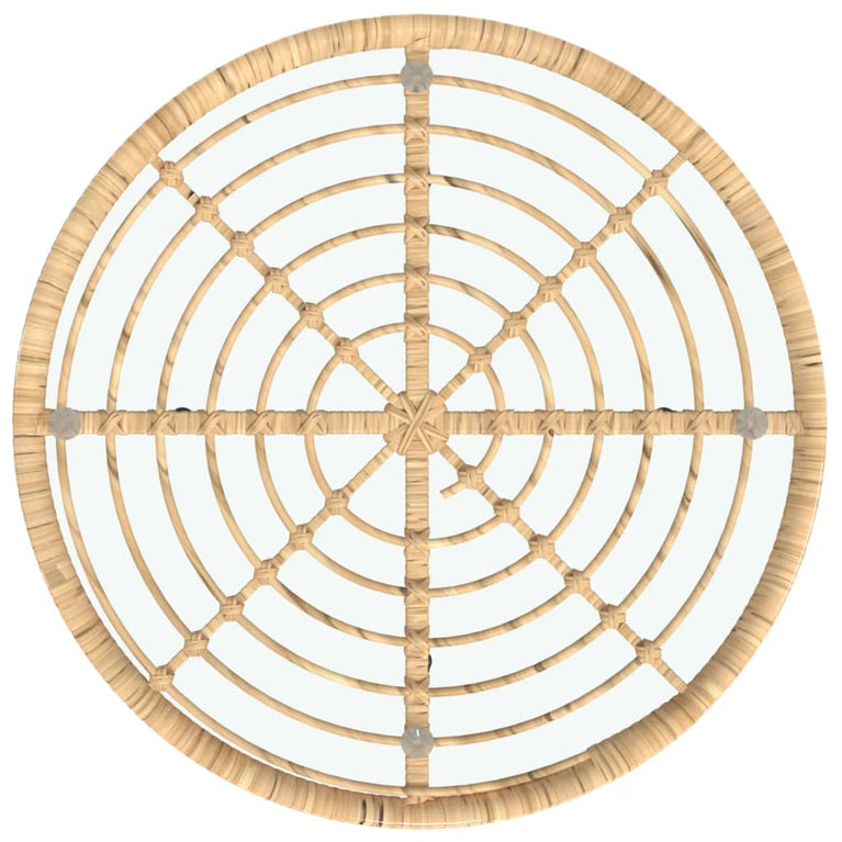 Eettafel Ø80 cm gehard glas en staal MeubelReus