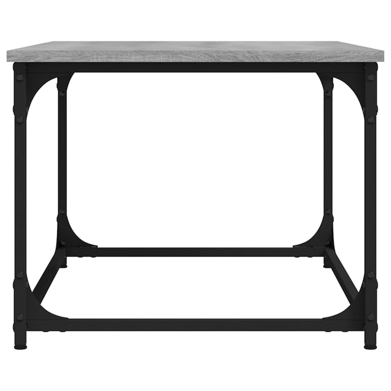 Salontafel 80x50x40 cm bewerkt hout en ijzer grijs sonoma eiken MeubelReus