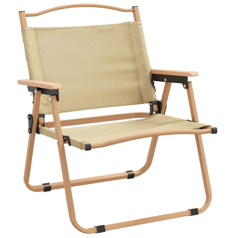 Campingstoelen 2 st 54x43x59 cm oxford stof beige MeubelReus