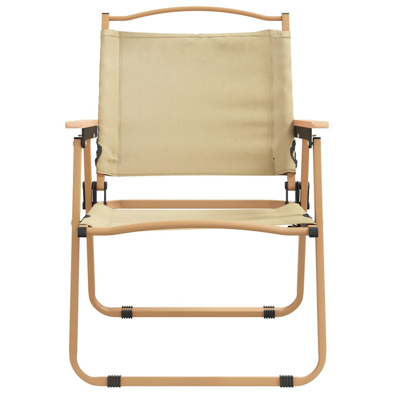Campingstoelen 2 st 54x55x78 cm oxford stof beige MeubelReus
