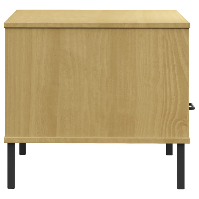 Salontafel met metalen poten OSLO 85x50x45 cm hout bruin MeubelReus