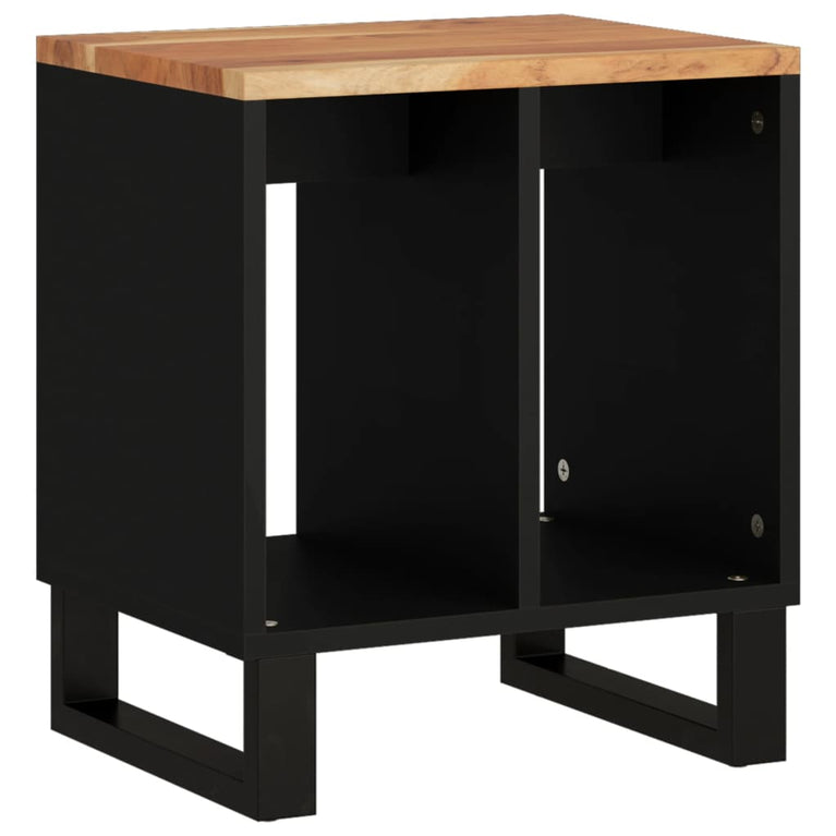 Bijzettafel 40x31x46 cm massief acaciahout en bewerkt hout MeubelReus