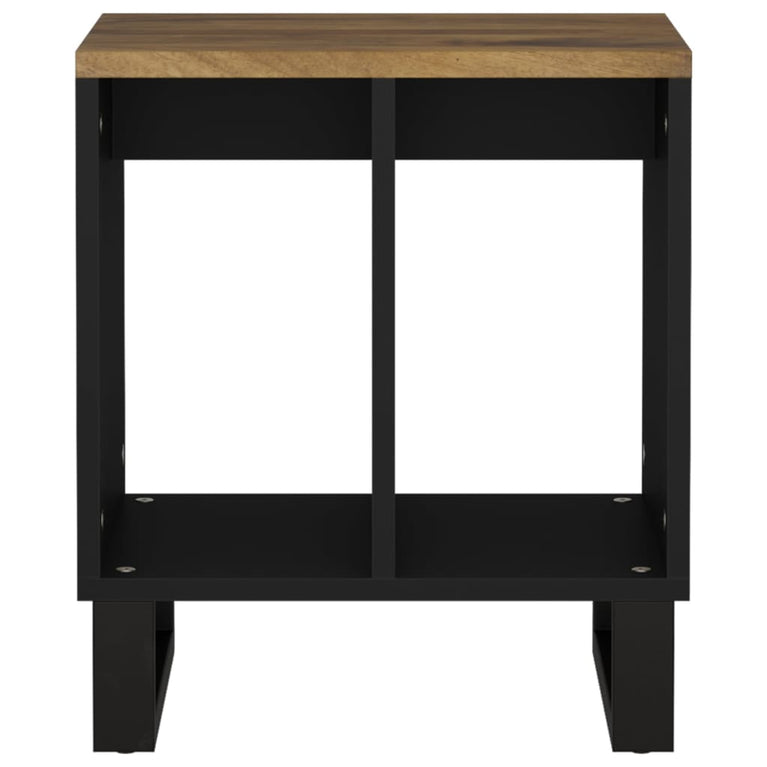 Bijzettafel 40x31x46 cm massief mangohout en bewerkt hout MeubelReus