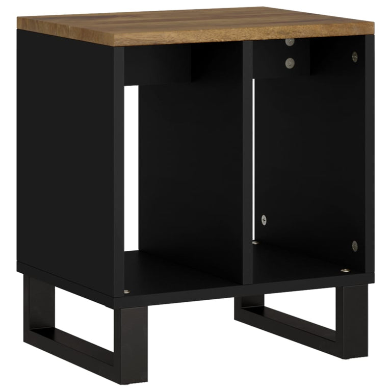 Bijzettafel 40x31x46 cm massief mangohout en bewerkt hout MeubelReus