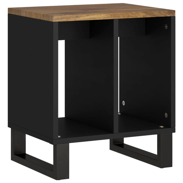 Bijzettafel 40x31x46 cm massief mangohout en bewerkt hout MeubelReus