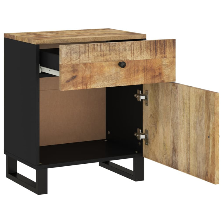 Nachtkastjes 50x33x60 cm massief mangohout en bewerkt hout MeubelReus