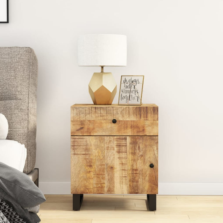 Nachtkastjes 50x33x60 cm massief mangohout en bewerkt hout MeubelReus