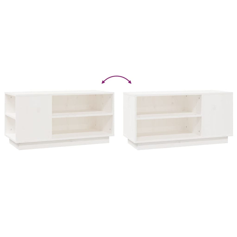 Tv-meubel 80x35x40,5 cm massief grenenhout wit MeubelReus