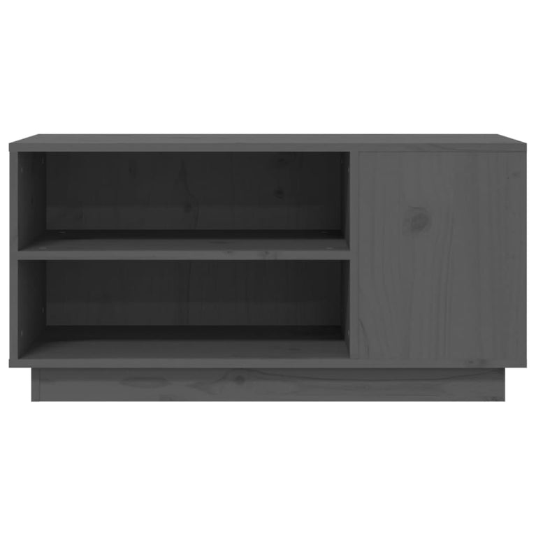 Tv-meubel 80x35x40,5 cm massief grenenhout grijs MeubelReus
