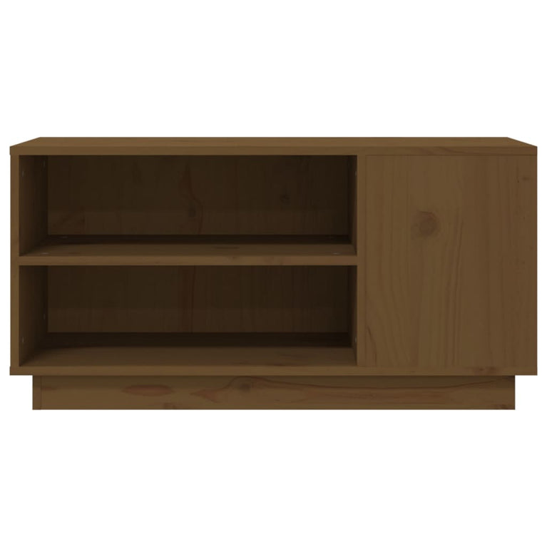 Tv-meubel 80x35x40,5 cm massief grenenhout honingbruin MeubelReus