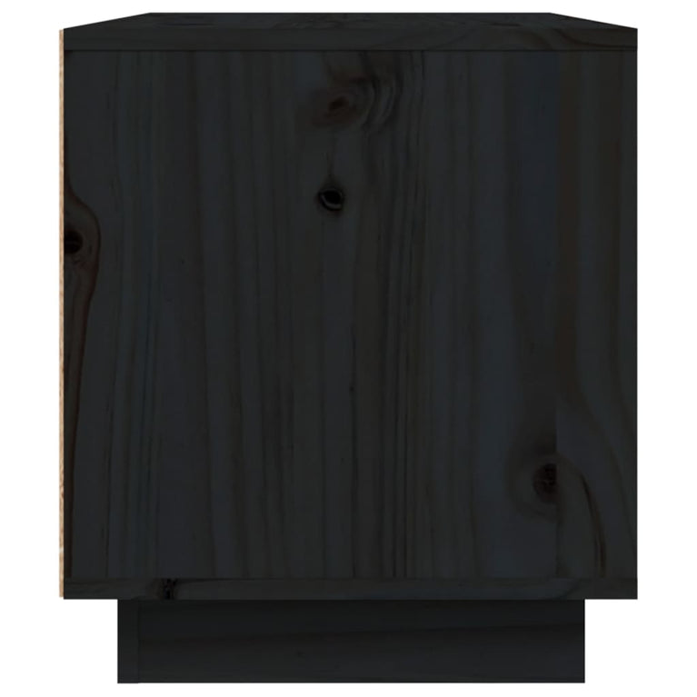 Tv-meubel 80x35x40,5 cm massief grenenhout zwart MeubelReus