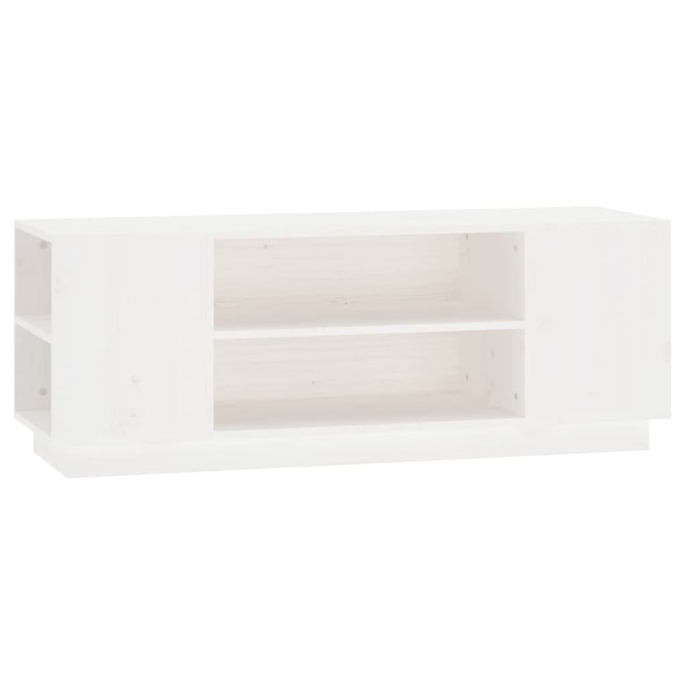 Tv-meubel 110x35x40,5 cm massief grenenhout wit MeubelReus