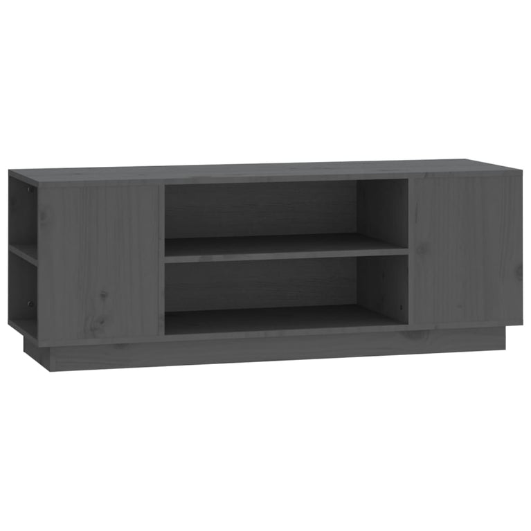 Tv-meubel 110x35x40,5 cm massief grenenhout grijs MeubelReus
