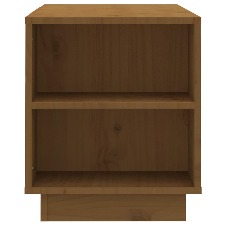 Tv-meubel 110x35x40,5 cm massief grenenhout honingbruin MeubelReus