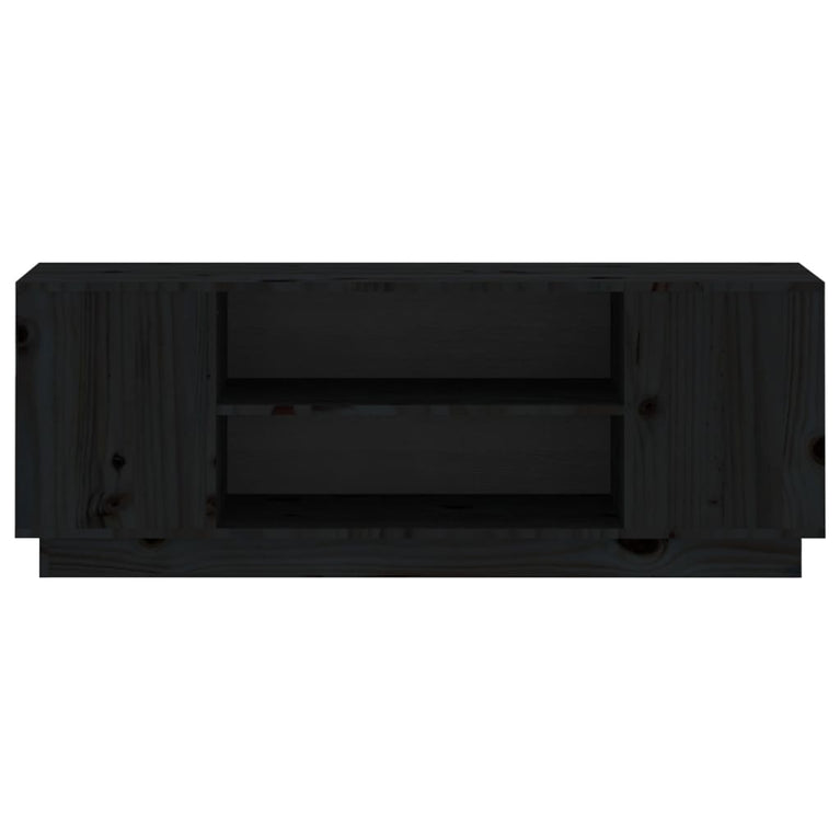 Tv-meubel 110x35x40,5 cm massief grenenhout zwart MeubelReus