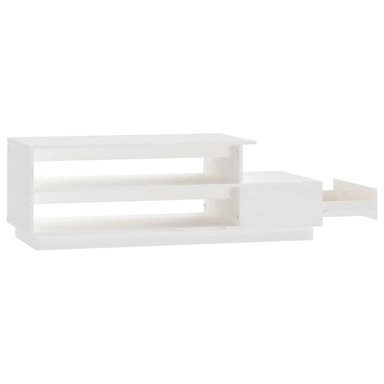 Salontafel 120x50x40,5 cm massief grenenhout wit MeubelReus