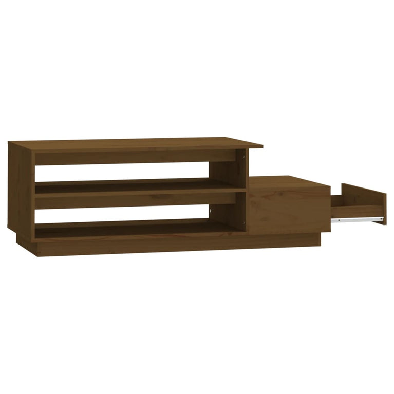 Salontafel 120x50x40,5 cm massief grenenhout honingbruin MeubelReus