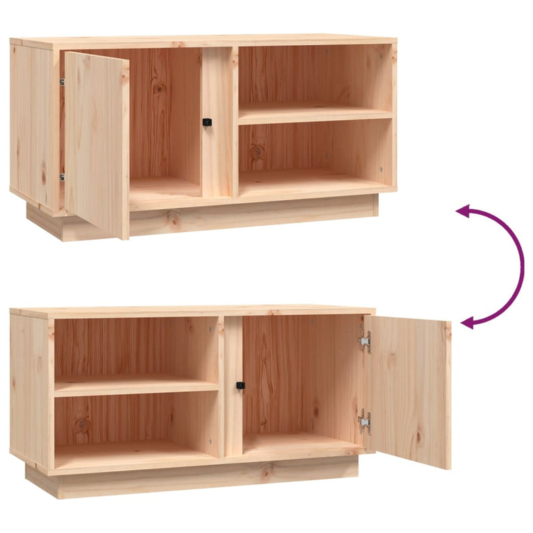 Tv-meubel 80x35x40,5 cm massief grenenhout MeubelReus
