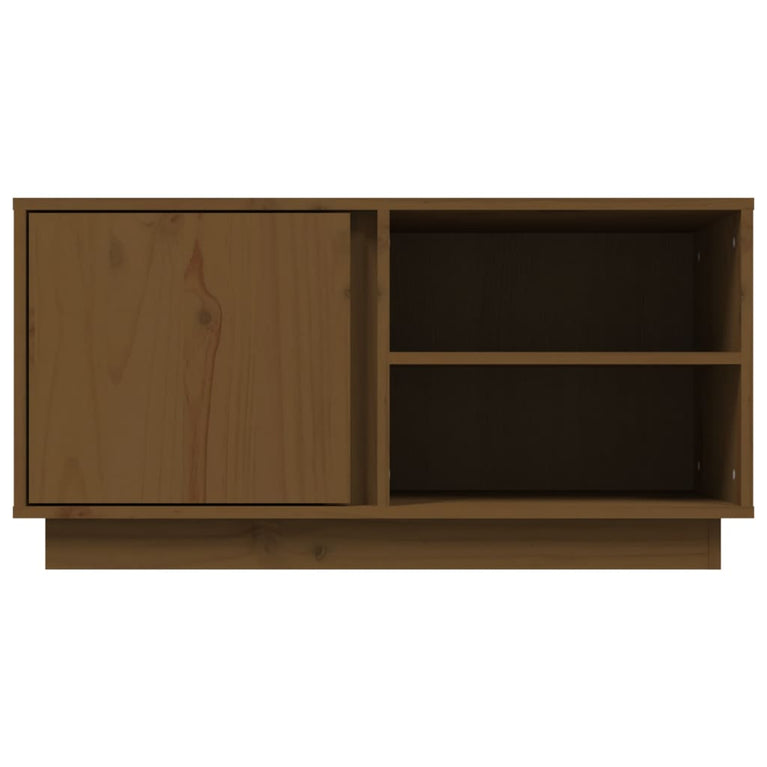 Tv-meubel 80x35x40,5 cm massief grenenhout honingbruin MeubelReus