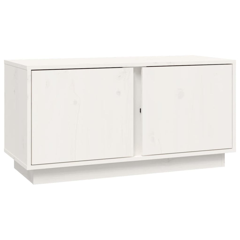 Tv-meubel 80x35x40,5 cm massief grenenhout wit MeubelReus