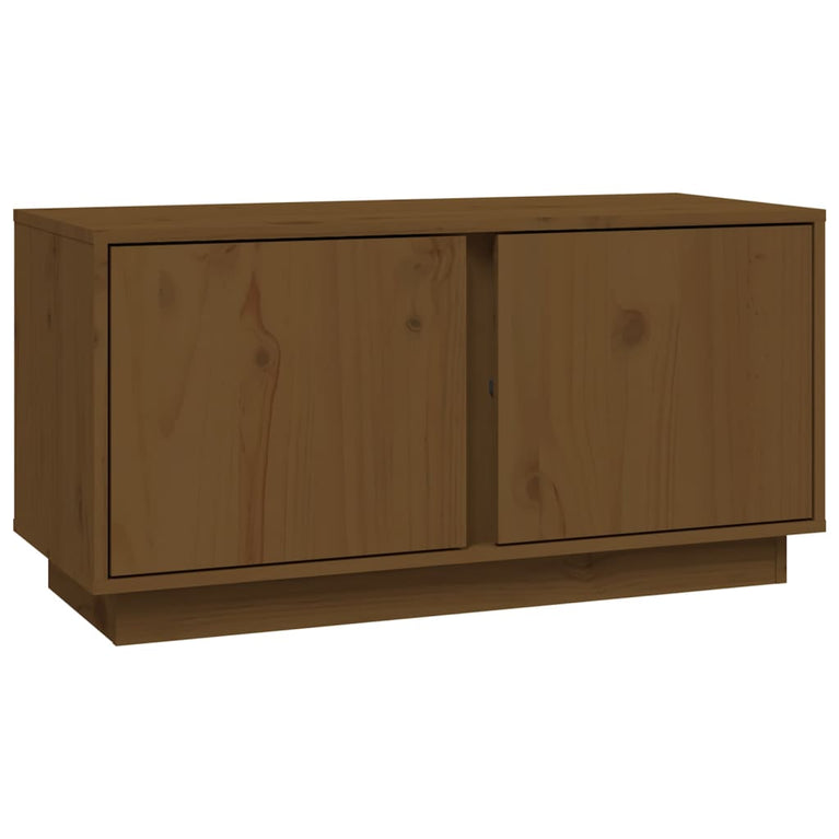 Tv-meubel 80x35x40,5 cm massief grenenhout honingbruin MeubelReus