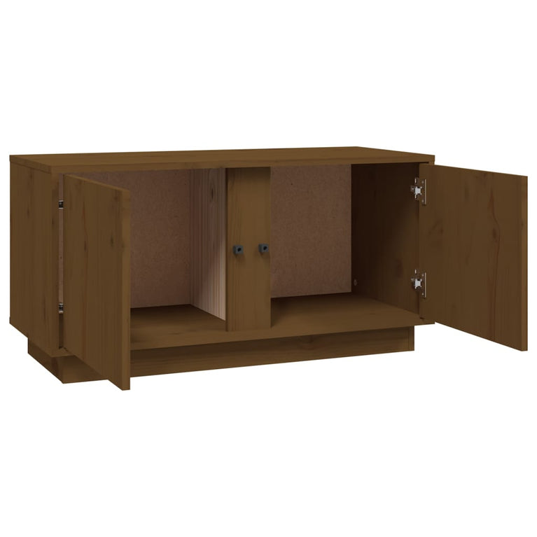 Tv-meubel 80x35x40,5 cm massief grenenhout honingbruin MeubelReus