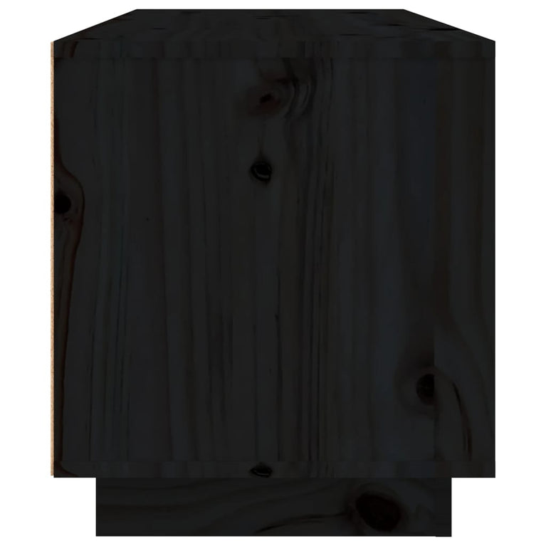 Tv-meubel 80x35x40,5 cm massief grenenhout zwart MeubelReus