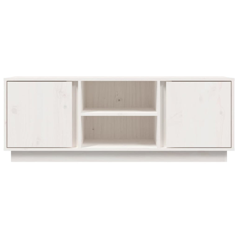 Tv-meubel 110x35x40,5 cm massief grenenhout wit MeubelReus