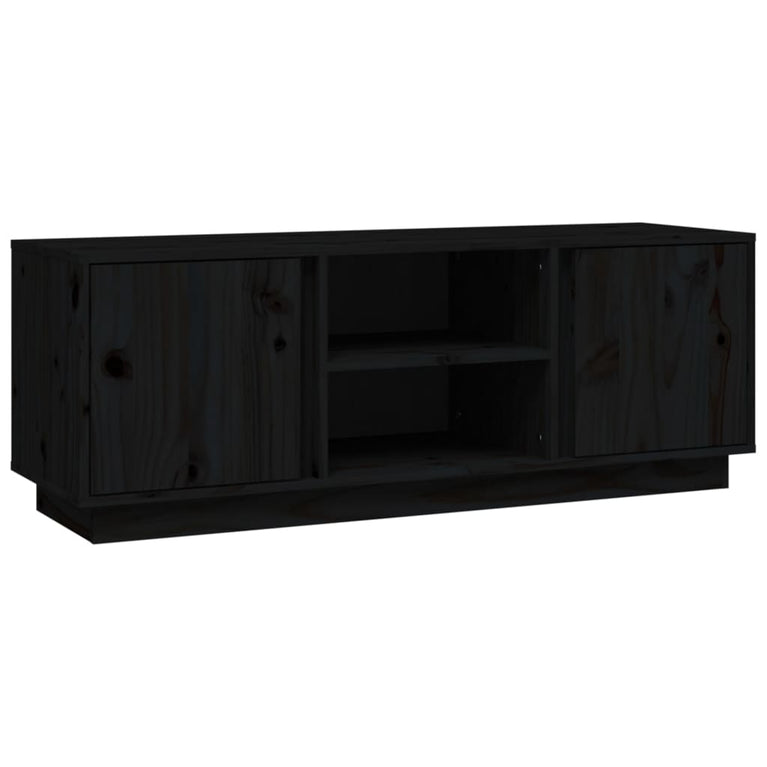 Tv-meubel 110x35x40,5 cm massief grenenhout zwart MeubelReus