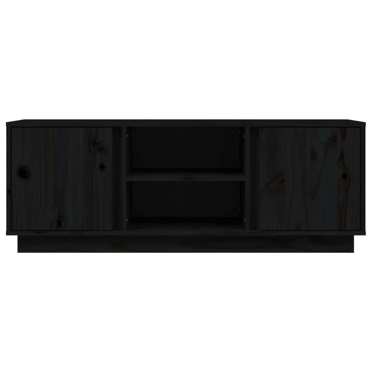 Tv-meubel 110x35x40,5 cm massief grenenhout zwart MeubelReus